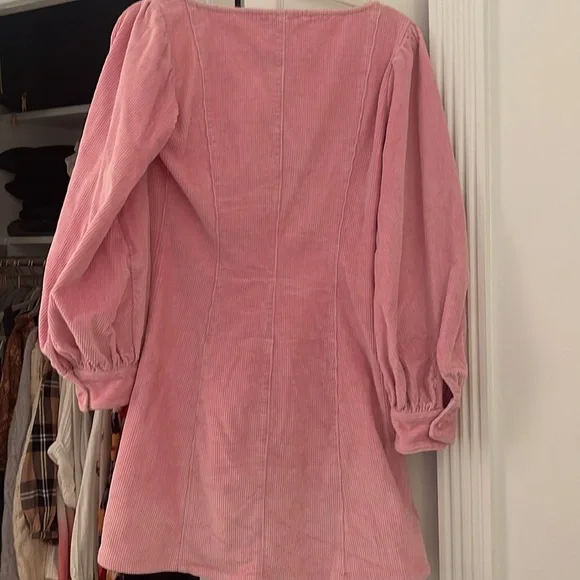 STAUD Pink Corduroy Dress, size small - Picture 4 of 4